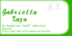 gabriella kazo business card